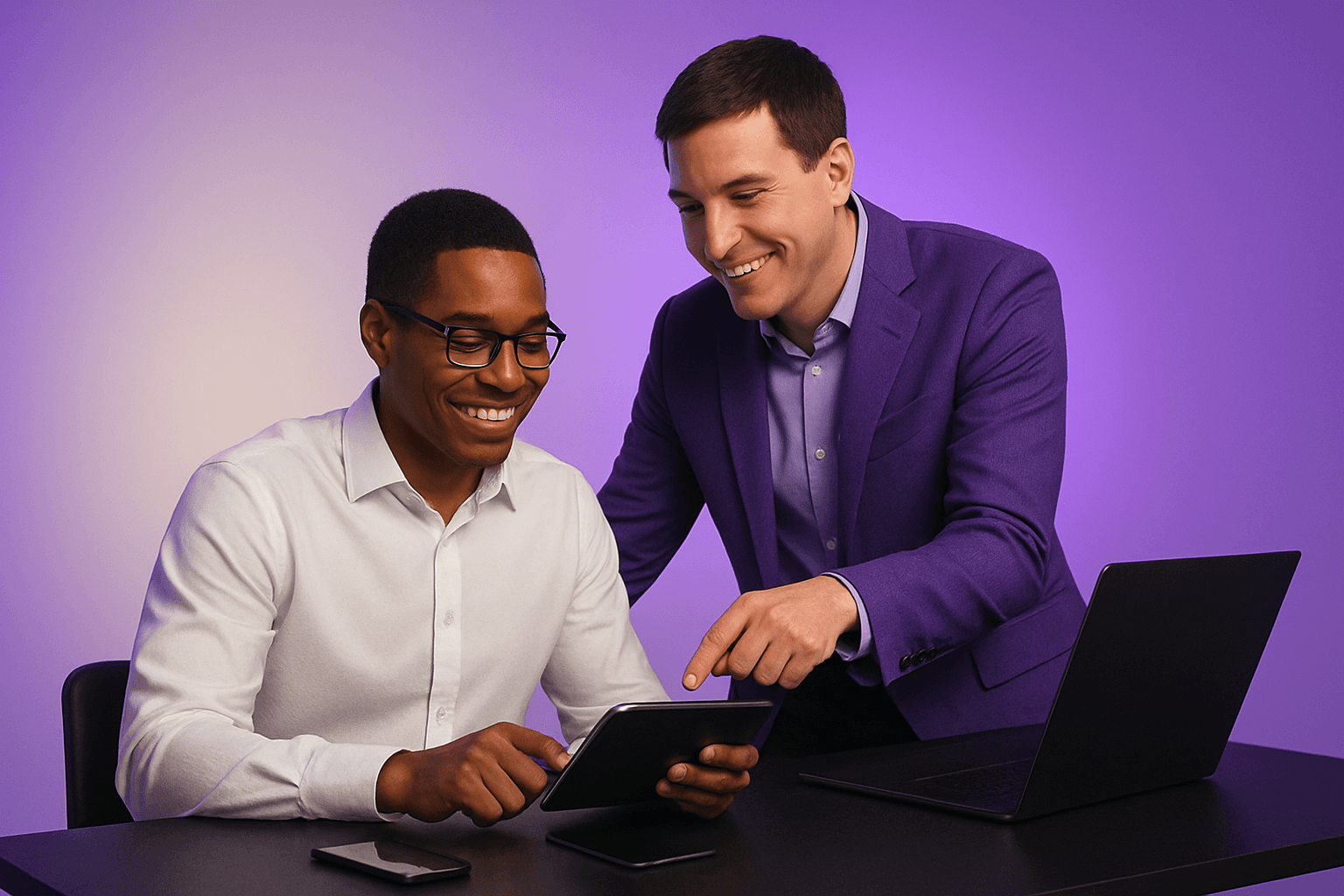 Professional business team having a discussion in modern office