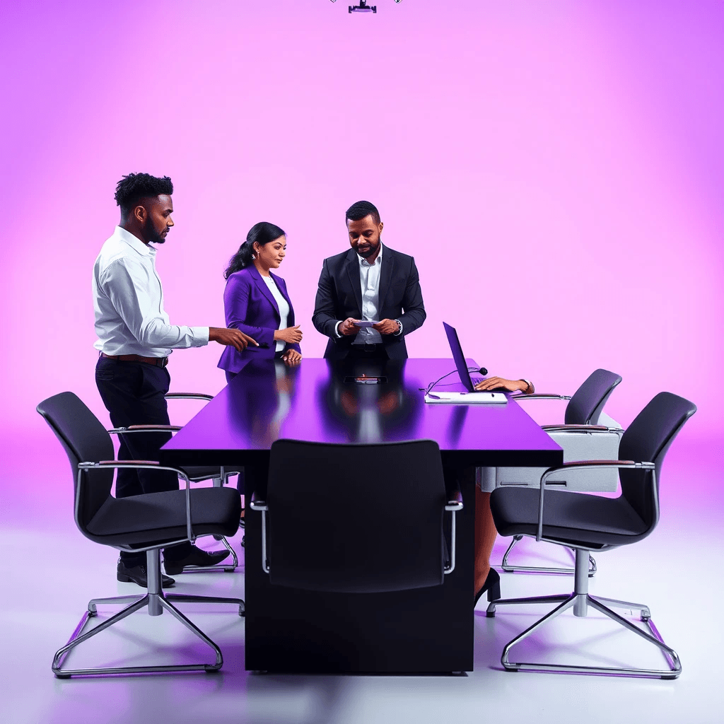 Professional business team having a discussion in modern office