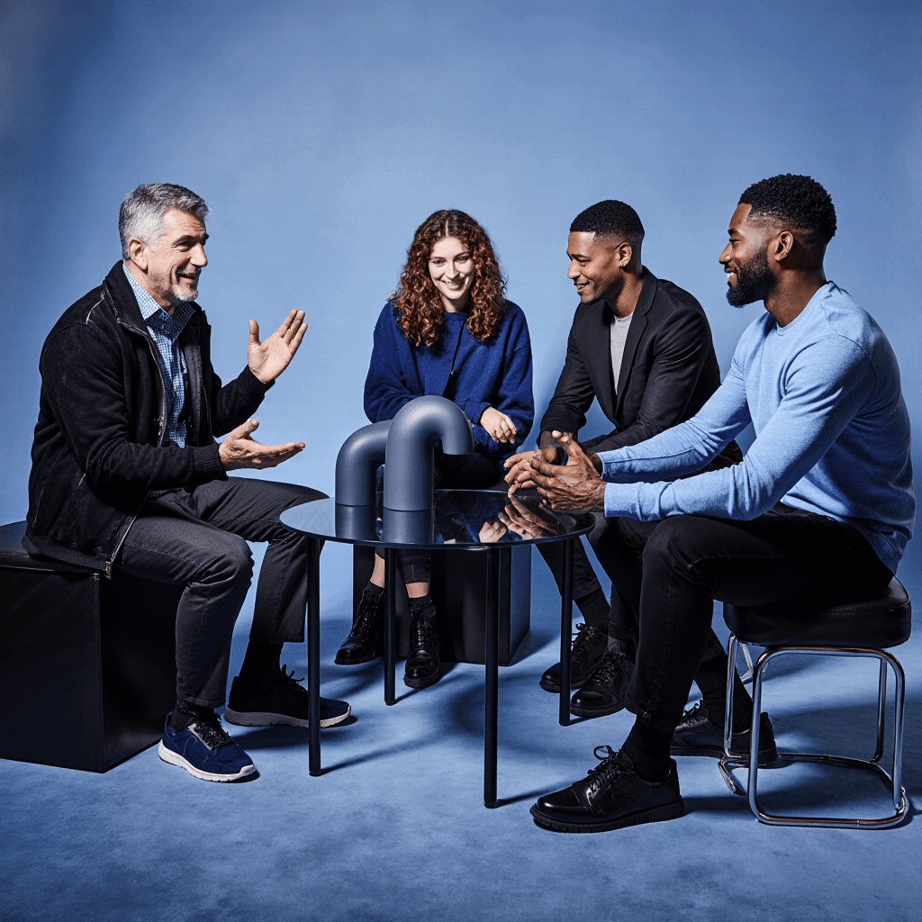 Professional business team having a discussion in modern office